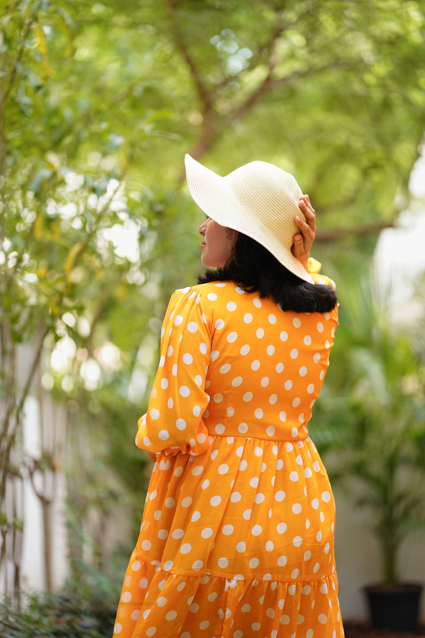 darlene georgette maxi tier dress