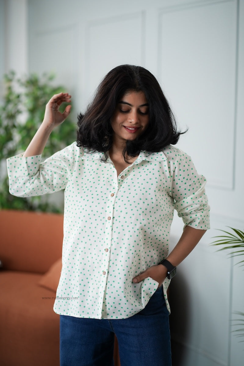 white cotton shirt