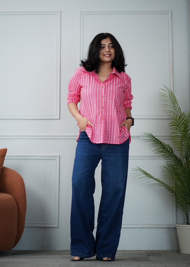 pink cotton shirt