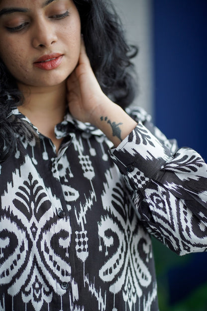 Jaan Black & White Cotton Co-ord Set