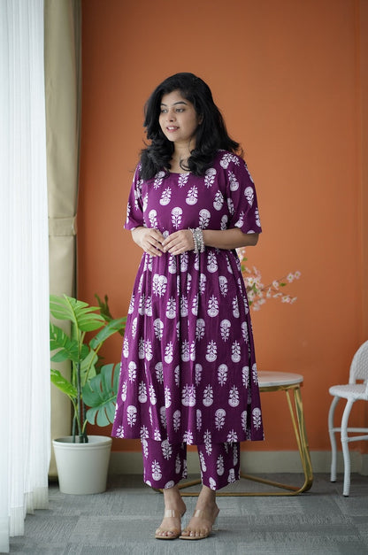 Jaan Magenta Cotton Co-ord Set