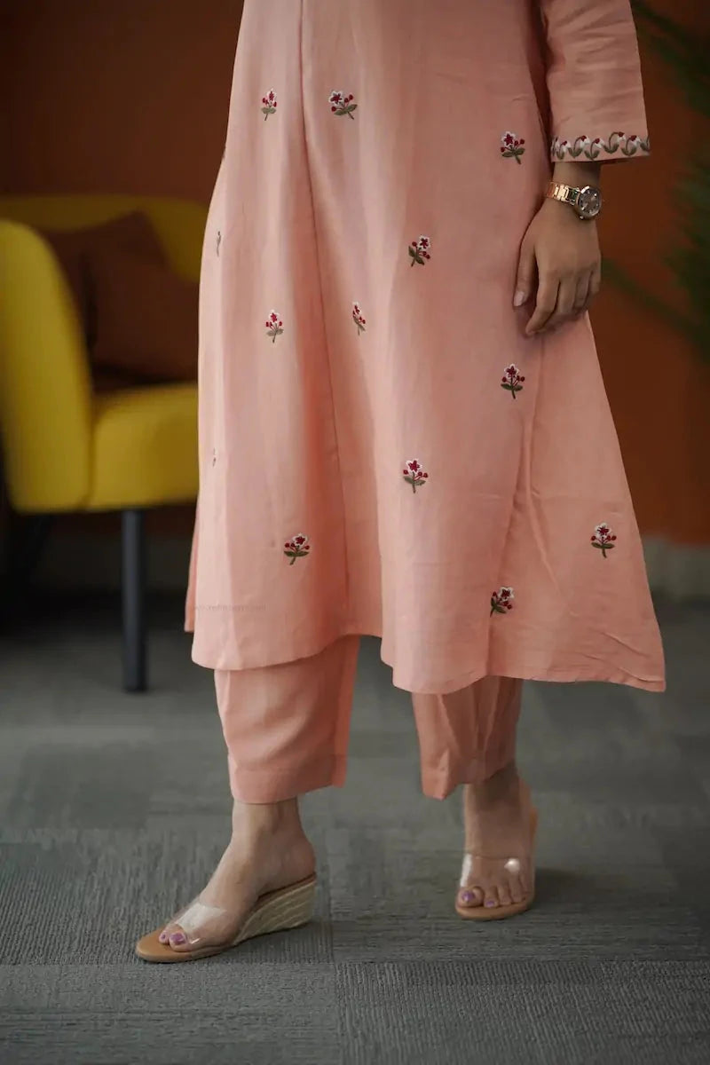 pari embroidered cotton co-ord set