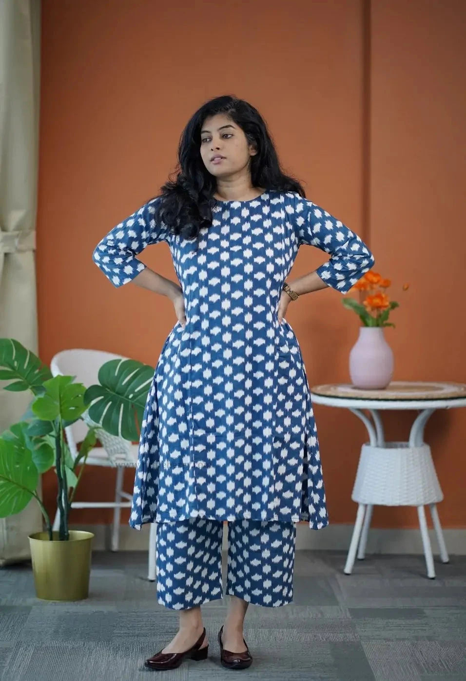 niva indigoblue cotton co-ord set