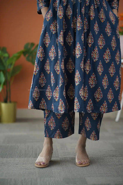 Niva NavyBlue Cotton Co-ord Set