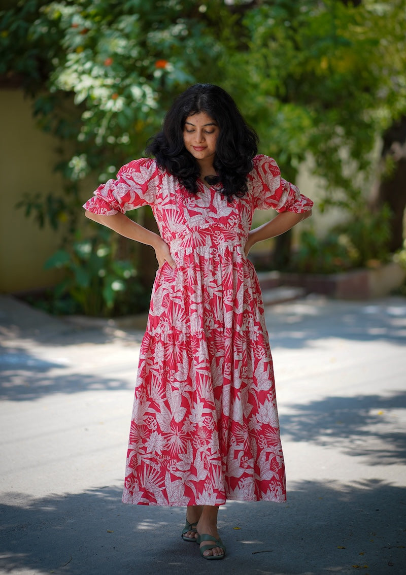 maisy tomatored cotton dress