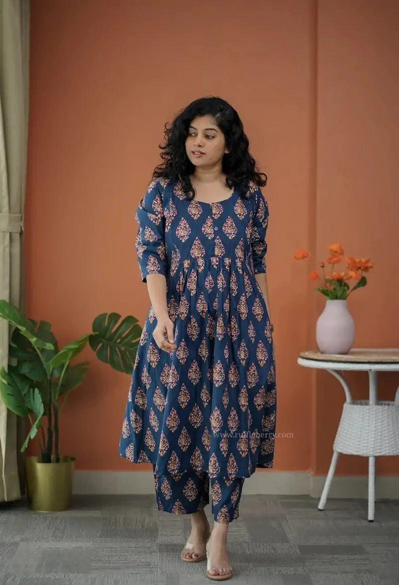 niva navyblue cotton co-ord set