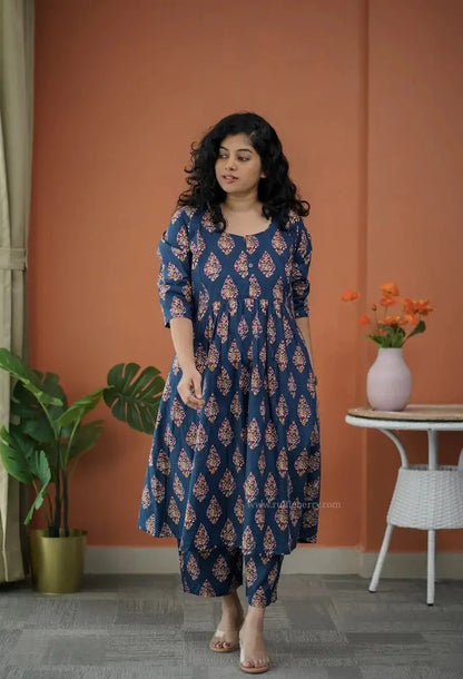 Niva NavyBlue Cotton Co-ord Set