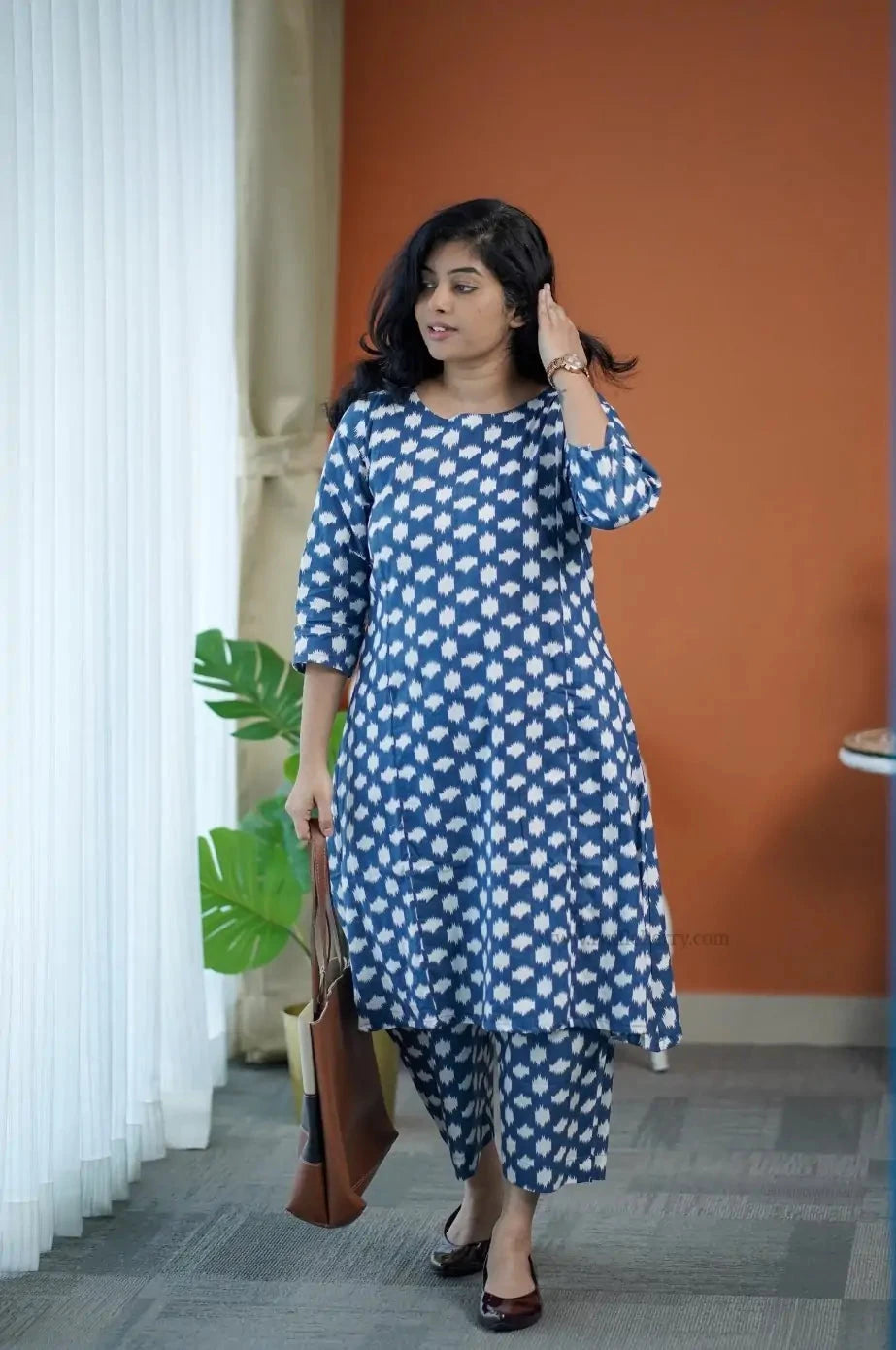 niva indigoblue cotton co-ord set