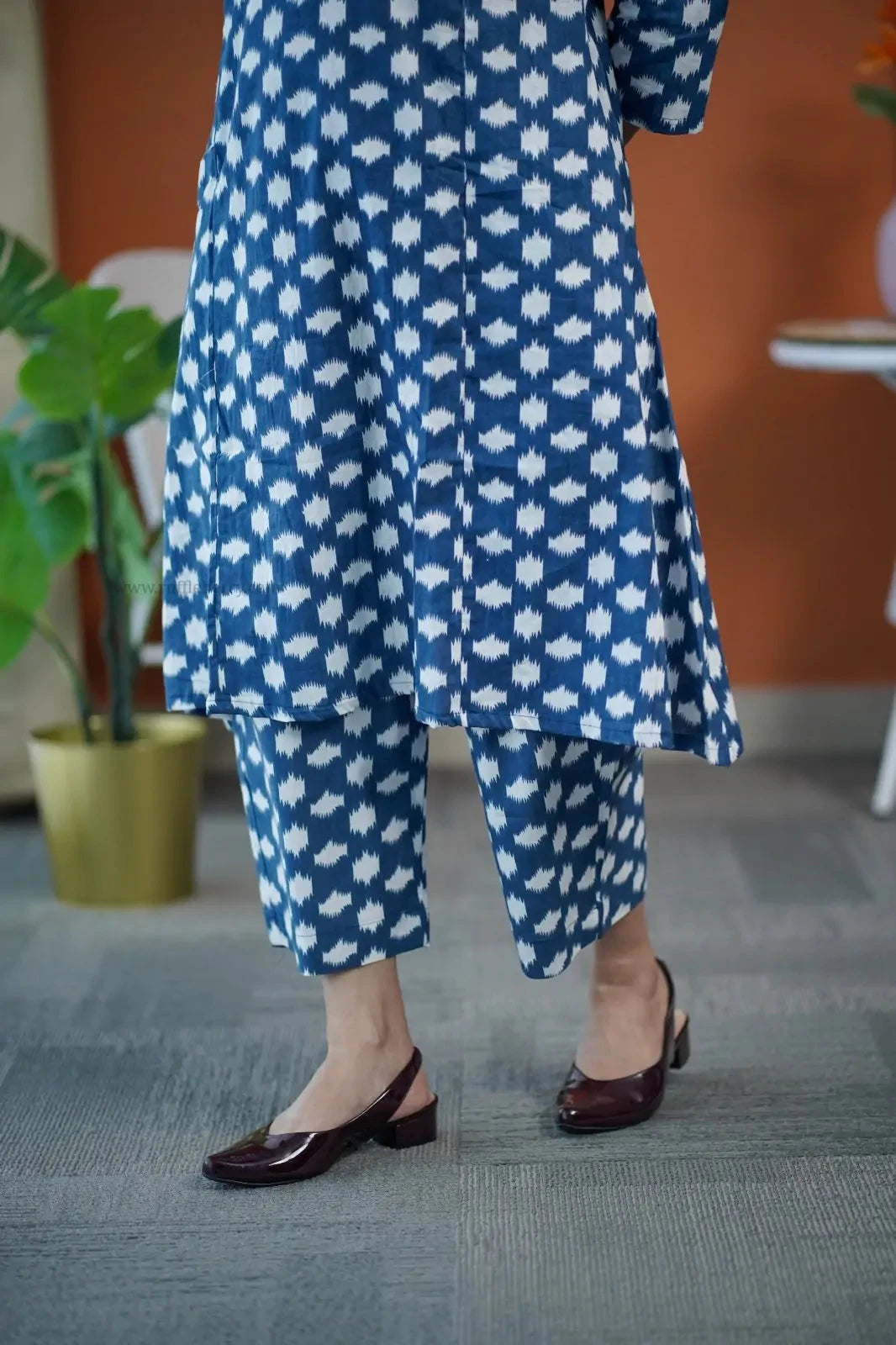 niva indigoblue cotton co-ord set