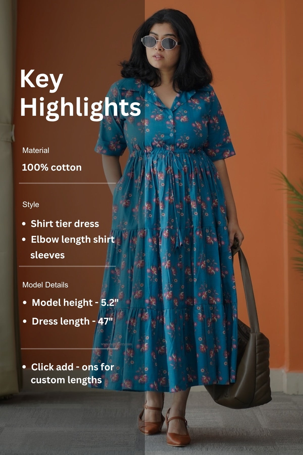 teal shirt dress Shawn Shift Shirt Dress Turquoise/Orange Floral Jacquard