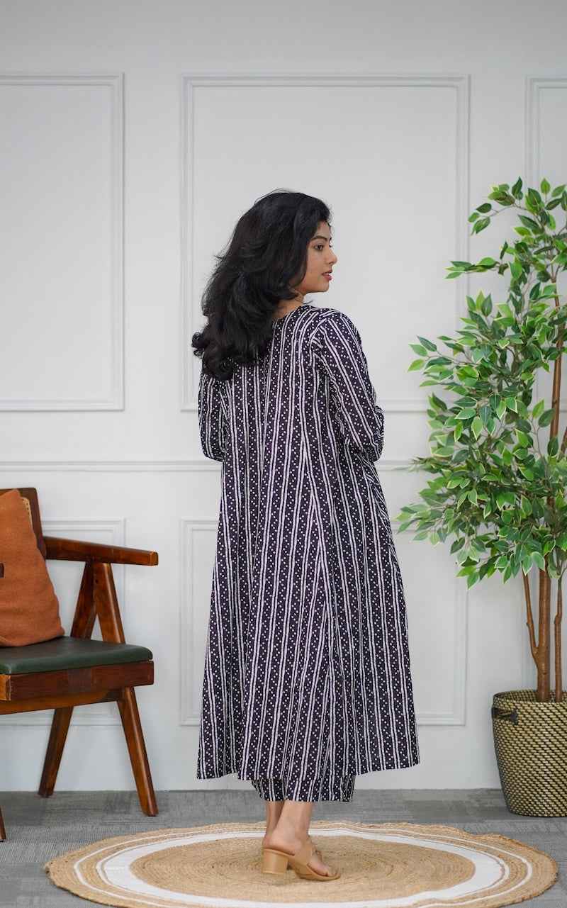 Black Cotton Co-ord Set