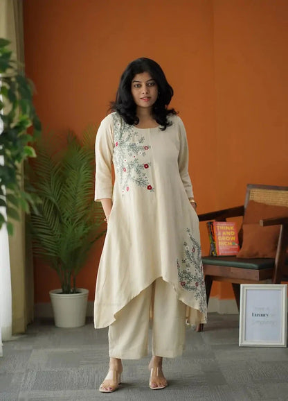 Dua Embroidered Cotton Co-ord Set