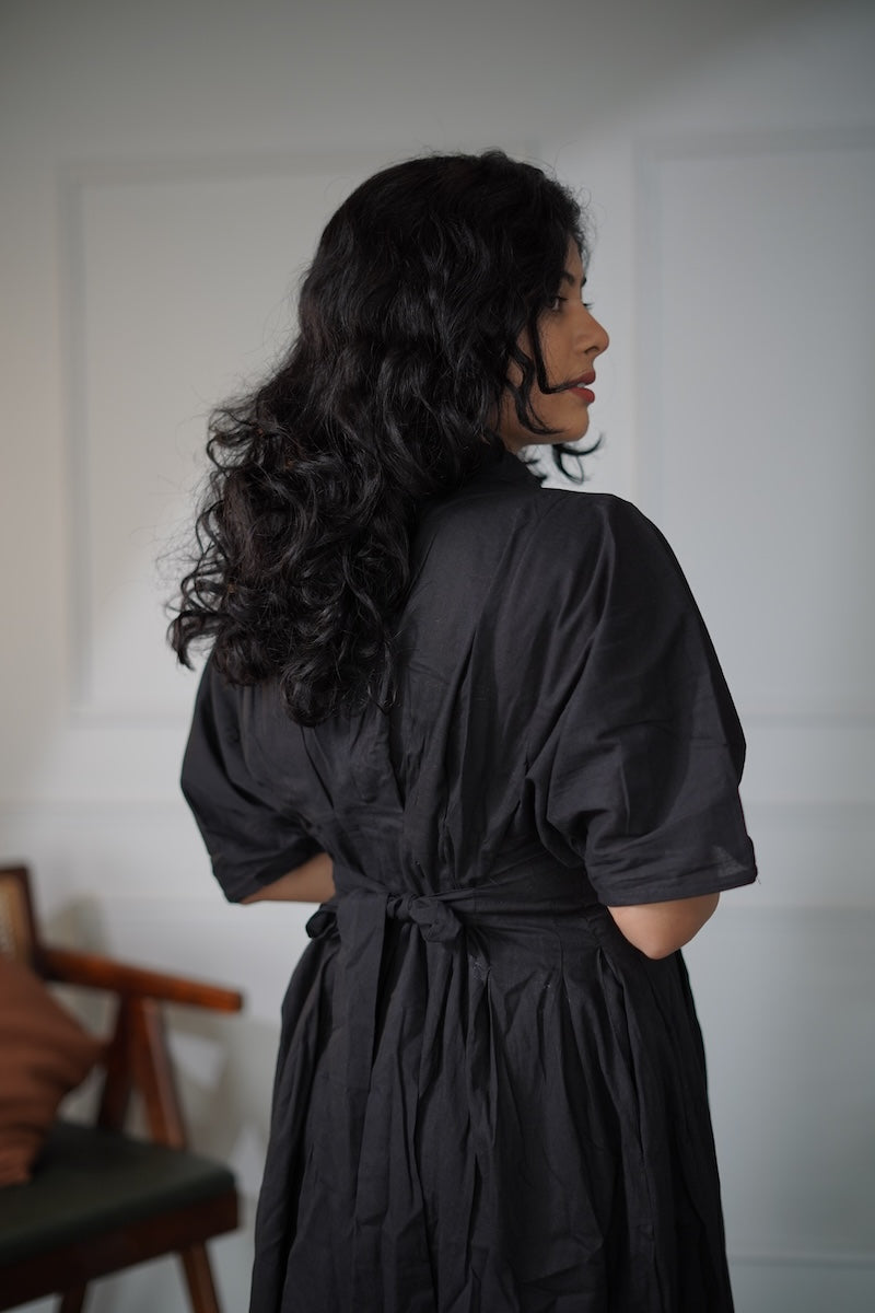 elira pitchblack cotton dress