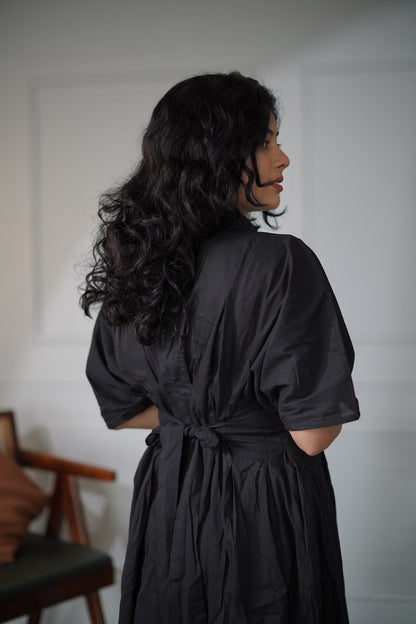 Elira PitchBlack Cotton Dress