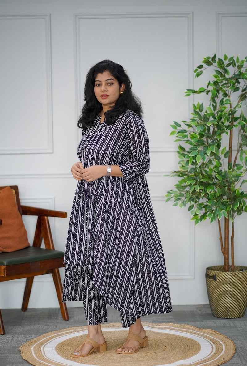 black cotton co-ord set