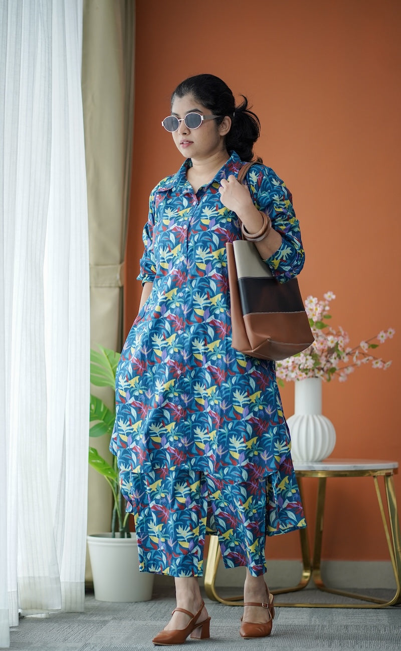 jaan multifloral cotton co-ord set