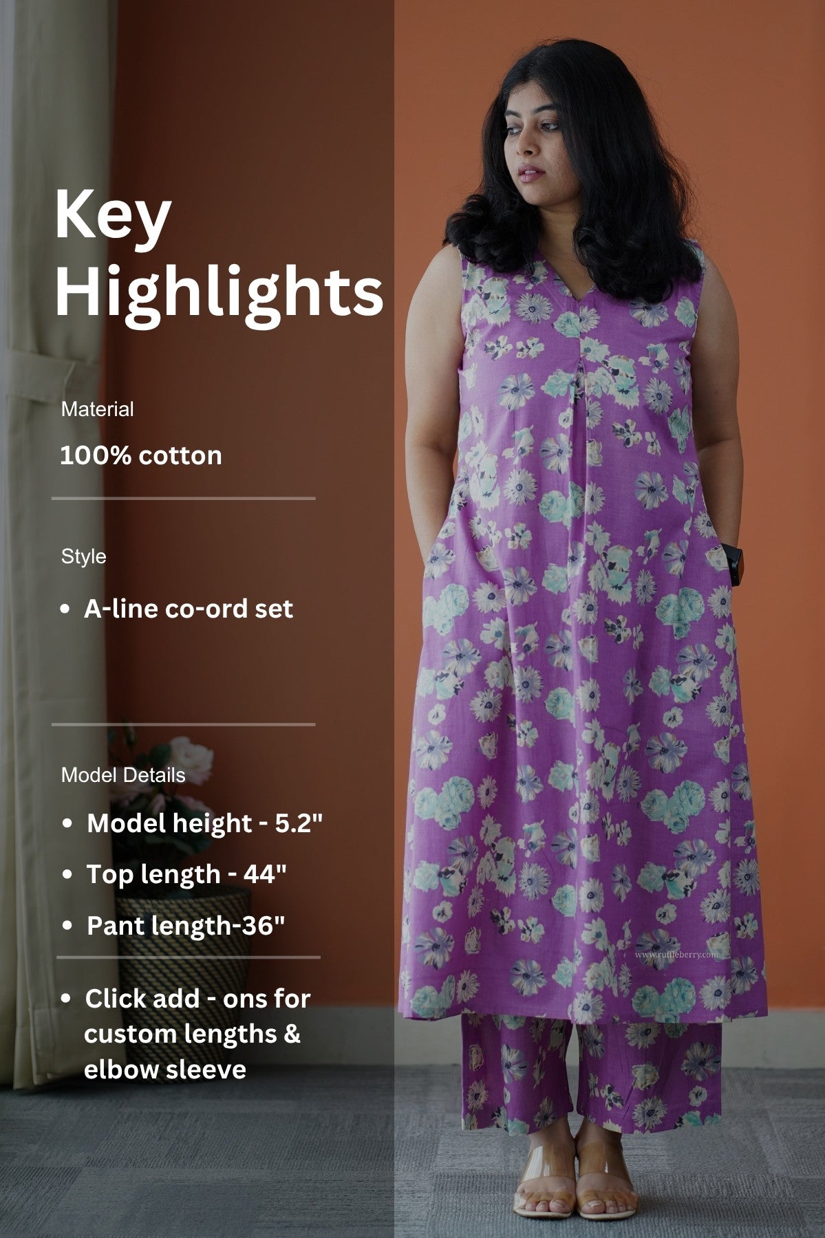 julie lavender cotton co-ord set