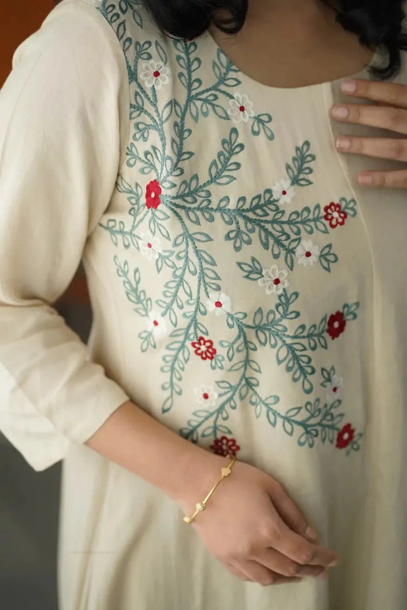 Dua Embroidered Cotton Co-ord Set