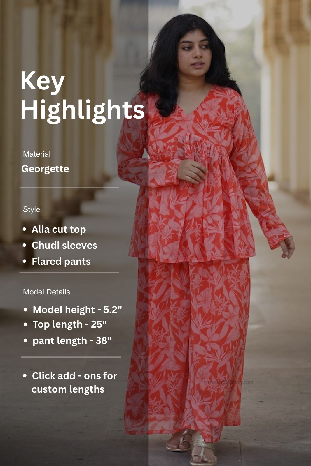 mandara georgette co-ord set