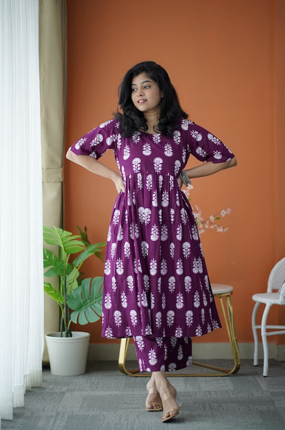 Jaan Magenta Cotton Co-ord Set