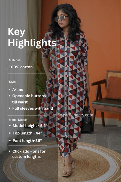 Ravina Abstract Cotton Co-ord Set