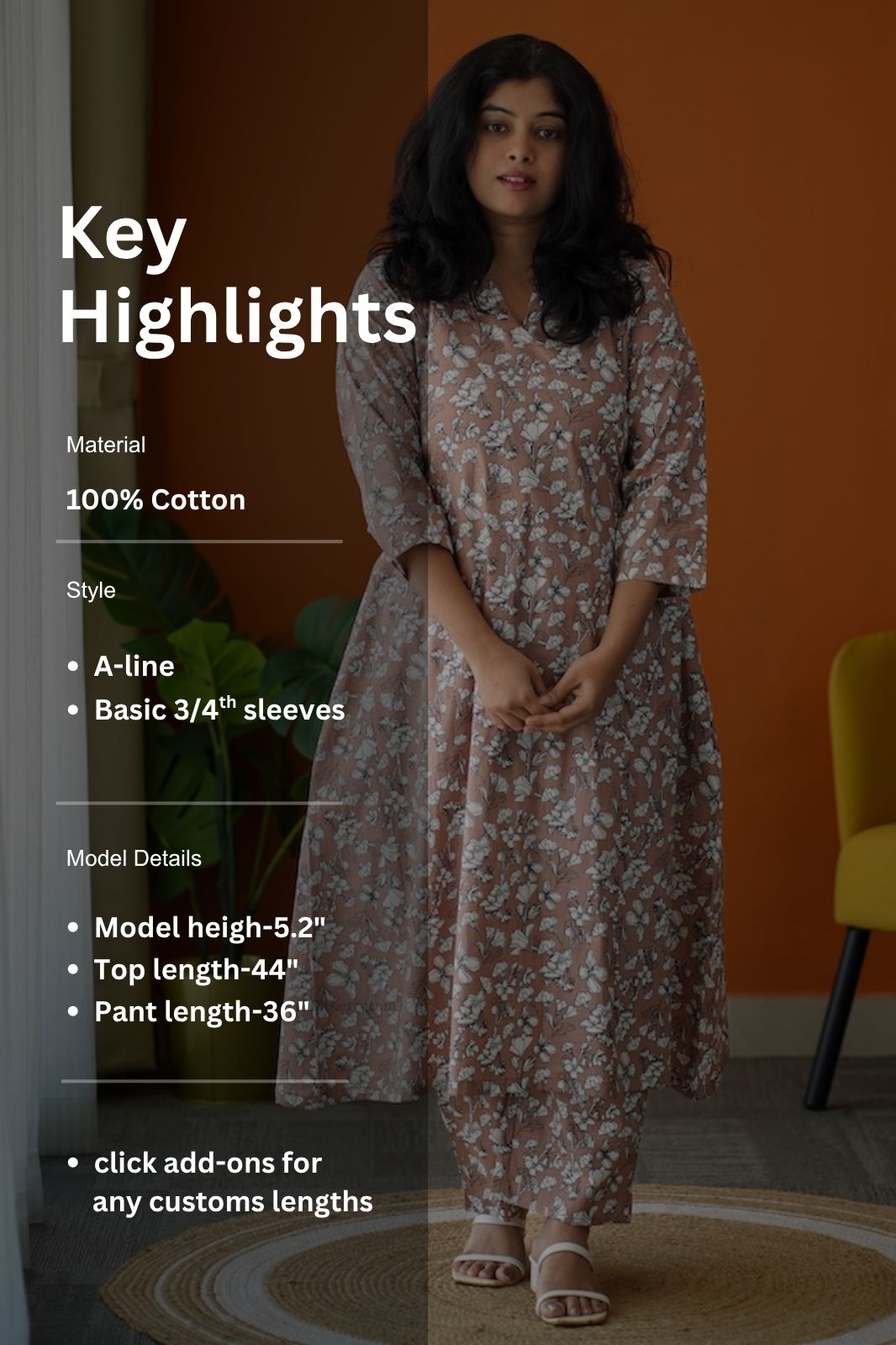 ammayi blush a-line co-ord set