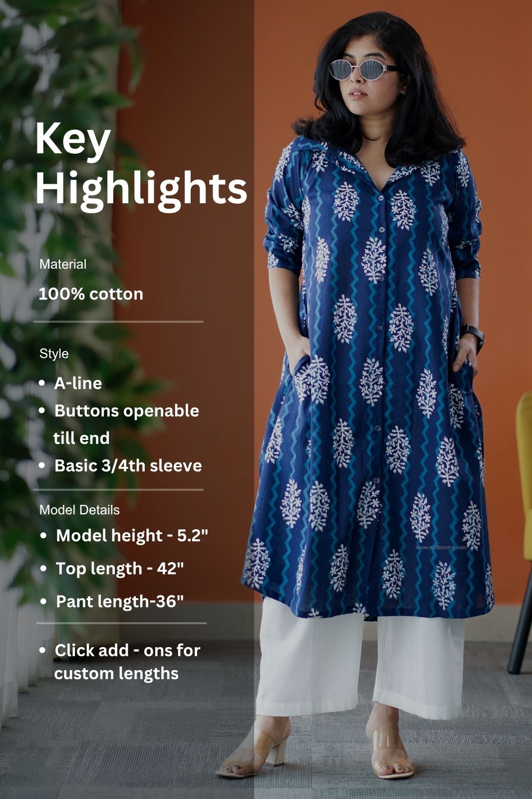 june indigo cotton co-ord set