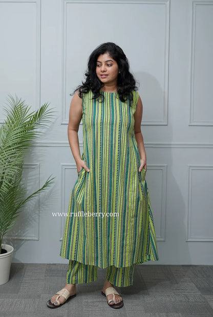Kinni Green Cotton Co-ord Set
