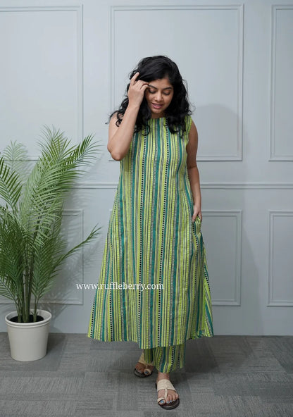 Kinni Green Cotton Co-ord Set