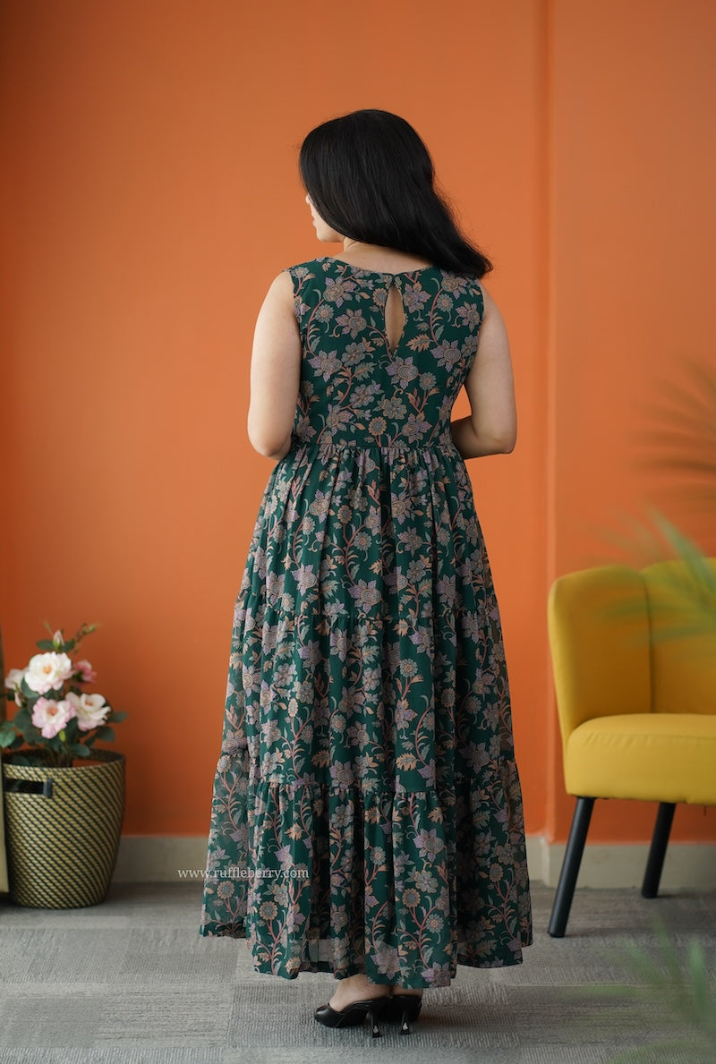 forget me not forest georgette dress