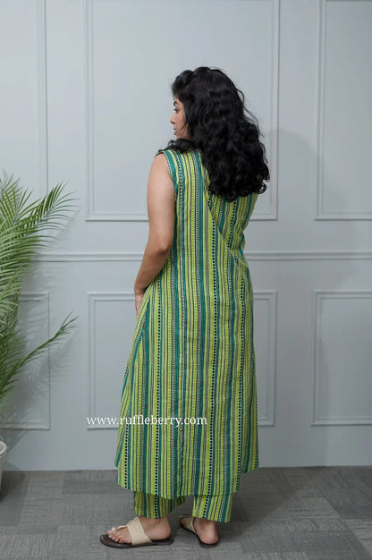 Kinni Green Cotton Co-ord Set