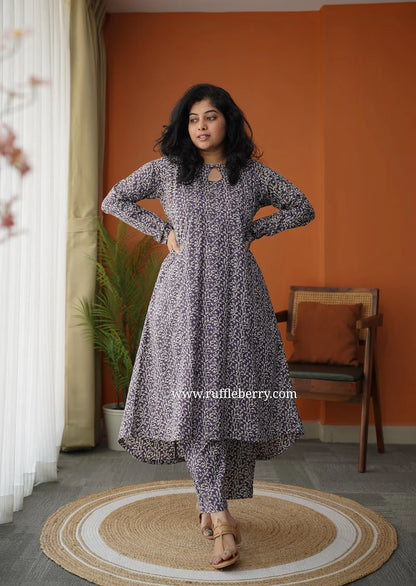 Ayat Purple Cotton Co-ord Set