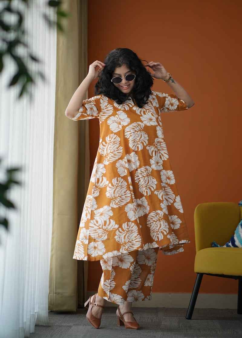 piku mustard orange co-ord set