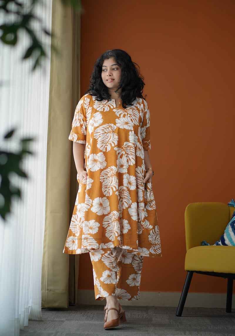 piku mustard orange co-ord set