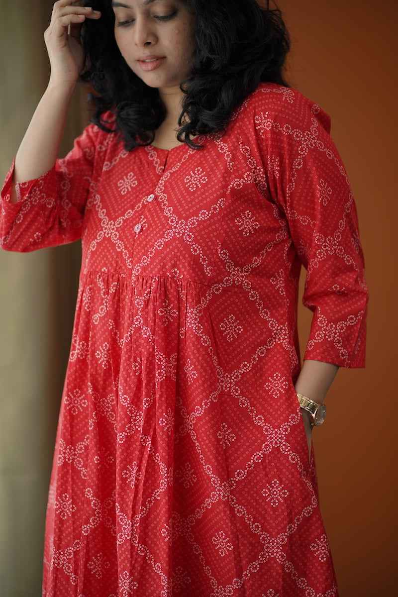 piku vibrant red co-ord set