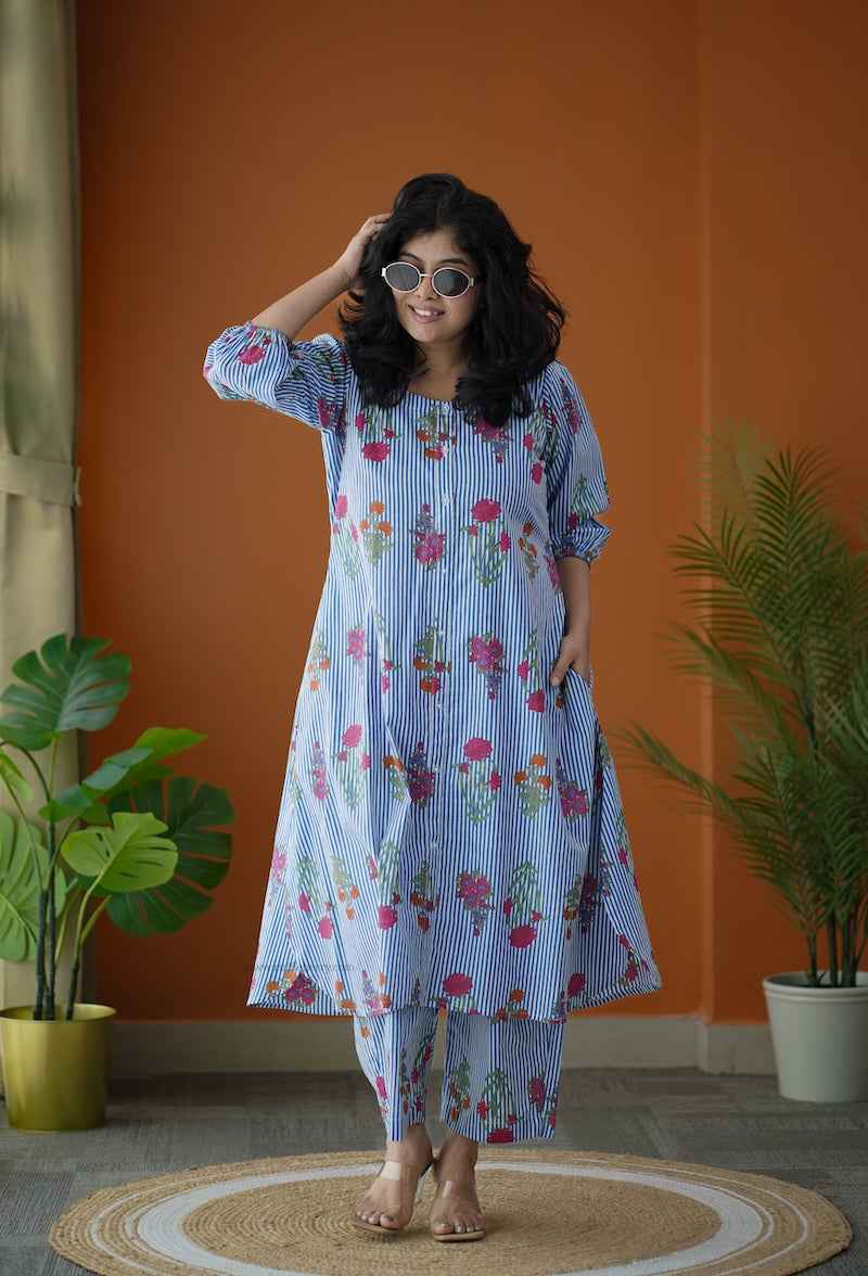 Piku stripes & motifs co-ord set