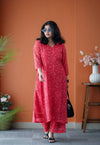 Taara Red Georgette Co-ord Set
