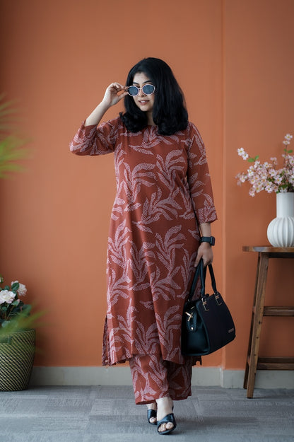 Taara Brown Georgette Co-Ord Set