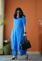 Taara Royal Blue Georgette Co-ord Set