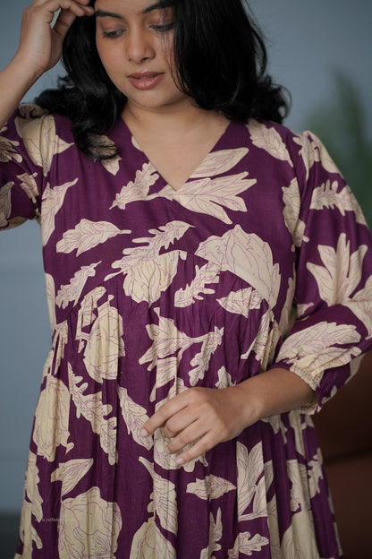 Garden Wine Alia Cut Cotton Tier Dress