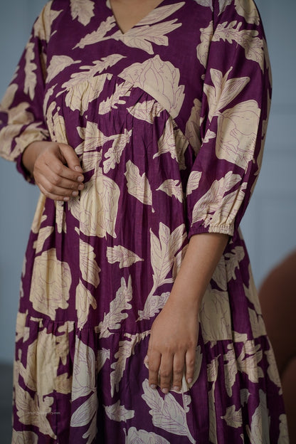 Garden Wine Alia Cut Cotton Tier Dress