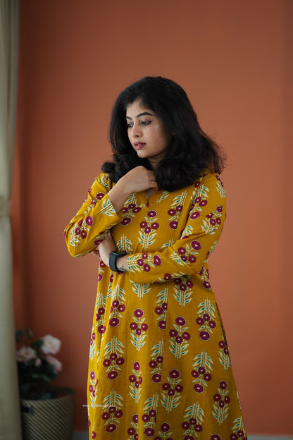 Julie Mustard Cotton Co-ord Set