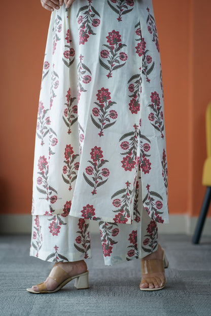 Julie White Cotton Co-ord Set