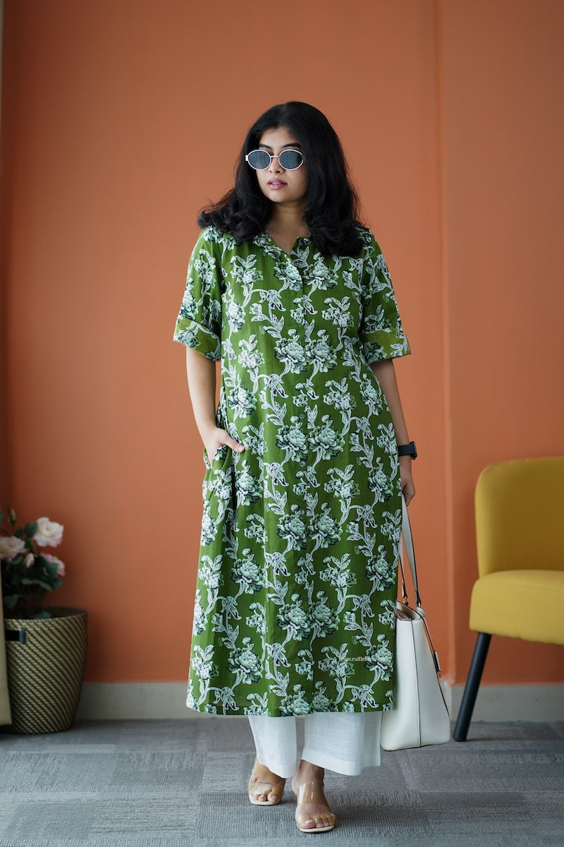 Julie Green Cotton Co-ord Set – Ruffleberry