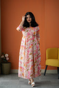 Rimjim Cream Georgette Button Wrap Dress