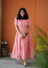 Rimjim Coral Georgette Fit & Flare Dress