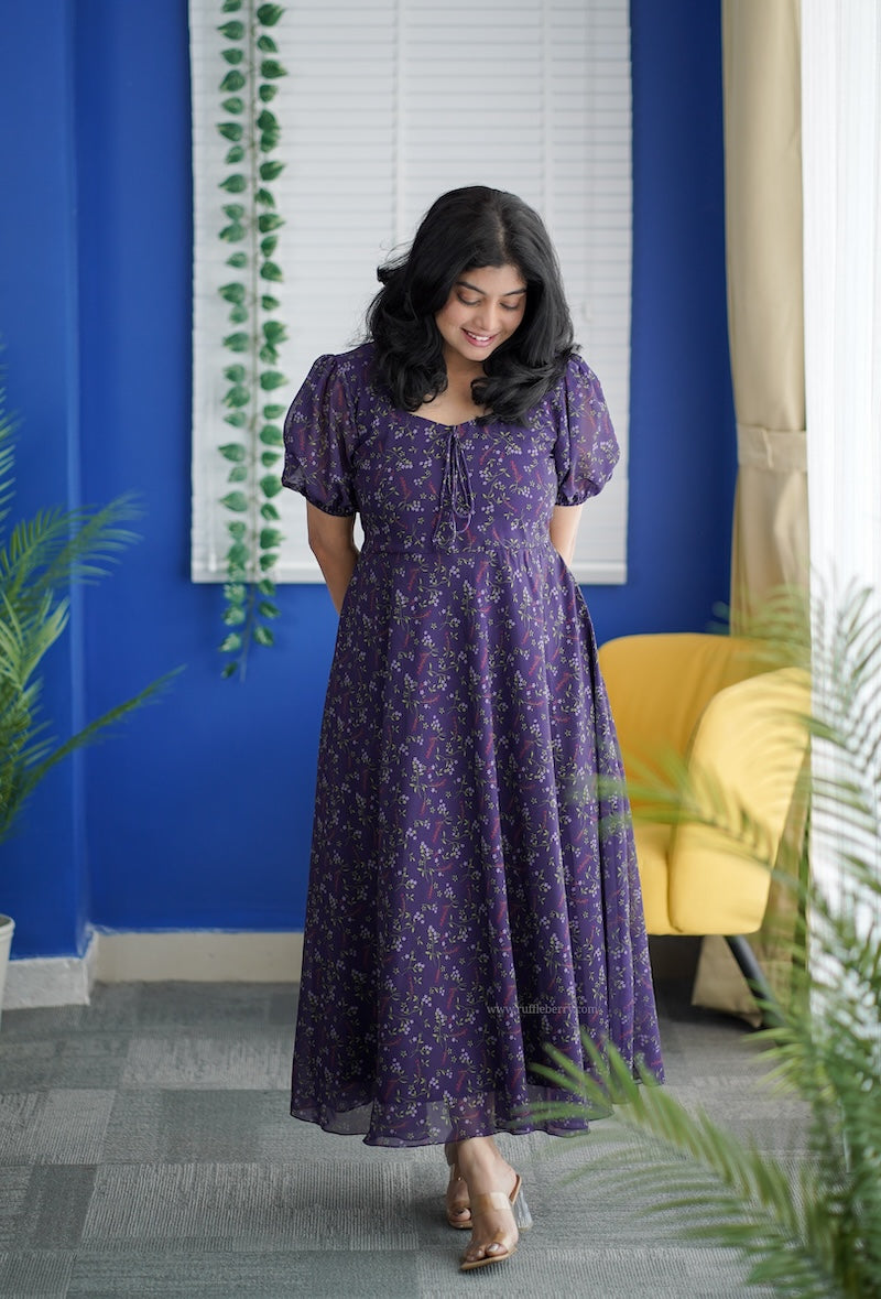 Her Grace - LOVE Georgette Fit & Flare Dress Ruffleberry Her Grace - LOVE Georgette Fit & Flare Dress Ruffleberry