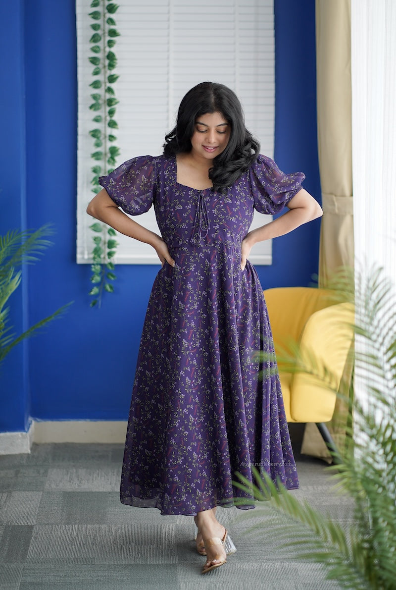 Her Grace - LOVE Georgette Fit & Flare Dress Ruffleberry Her Grace - LOVE Georgette Fit & Flare Dress Ruffleberry