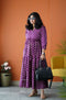 Saavan Magenta Cotton Tier Dress