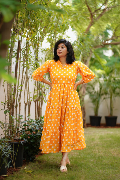 Darlene Georgette Maxi Tier Dress